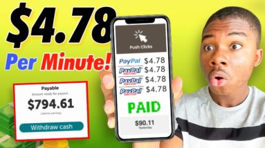 Earn $4.78 Per 5 Mins Clicking FREE Links! *No Limit* (Make Money Online)