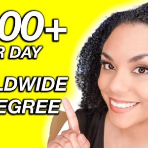 $200 Per Day Remote Online Job. Worldwide. No Degree Needed!