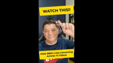 How To Make $800 a Day Doing NO WORK With Affiliate Marketing #Shorts