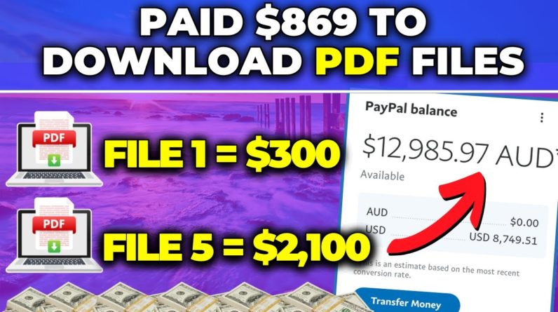 Earn $869 Downloading PDF Files For FREE ~ Worldwide! (Make Money Online)