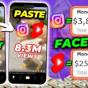 Make Money Online: Copy & Paste Videos from This NEW App & Upload To YouTube & Instagram $500 a day