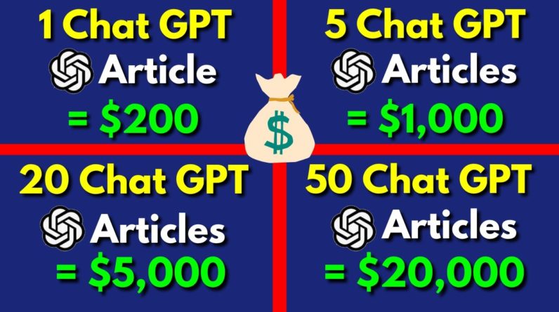 How To Make Money With ChatGPT FOR FREE - No Cost To Start